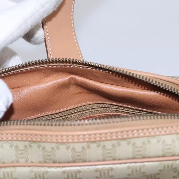 CELINE Macadam Canvas Shoulder Bag Beige Gold Auth mr1099 - Picture 9 of 16